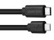 Datový a nabíjecí kabel USB Type-C - Micro USB, 100cm, černá