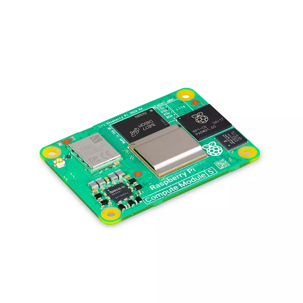 RASPBERRY Pi Compute Module 5: Wi-Fi & Bluetooth - Ano, RAM - 16 GB, eMMC - 64 GB