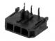 C3004-WR03 Micro-Fit 3.0 vidlice rozteč 3mm, 1x3piny do DPS/90°