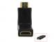Adapter HDMI 19pin, M/F, otočná zásuvka