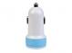 Nabíjecí adaptér do auta s výstupem USB 5V/1A, bílo-modrá barva