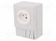 Zásuvka typu J  250VAC  10A  IP20  DIN  92x62x48mm