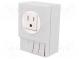 Zásuvka typu USA  125VAC  15A  IP20  DIN  92x62x48mm