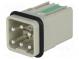 Konektor  HAN  vidlica  Quick Lock  PIN  6  5+PE  rozmer 3A  16A