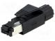 Zástrčka  RJ45  PIN  4  Kat  5  pozlátený  Usporiad.kol  8p4c  IDC