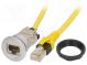 Zásuvka RJ45  22mm  -25÷70°C  Ø22,3mm  IP20  strieborná  Dĺž  2m