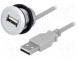 Zásuvka USB  22mm  har-port  -25÷70°C  Ø22,3mm  IP20  Dĺž  1m