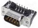 D-Sub  PIN  9  zásuvka  vidlica  nízkoprofilové,západka PCB  THT