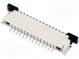 Konektor  FFC/FPC  vodorovné  PIN  14  kontakty hore,ZIF  SMT  1mm