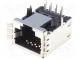 Zásuvka  RJ45  PIN  8  Kat  5  tienené,nízkoprofilové  THT  na PCB