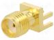 Zásuvka  SMA  zásuvka  hranové  50Ω  SMT  na PCB  teflón  pozlátený