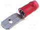 Faston  plochý  6,3mm  0,8mm  samec  0,5÷1mm2  krimpovacie  červený