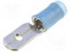 Faston  plochý  6,3mm  0,8mm  samec  1÷2,5mm2  krimpovacie  modrý