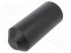Heat shrink cap  glued  63mm  black  crosslinked polyolefin POX