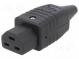 Konektor  napájacie AC  zástrčka  zásuvka  16A  250VAC  IEC 60320
