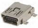 Zásuvka  USB B mini  na PCB  SMT  PIN  5  vodorovné  Balenie  cievka