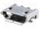 Zásuvka  USB B micro  na PCB  SMT  PIN  5  vodorovné