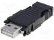 Zástrčka  USB A  na kábel  spájkovanie  PIN  4  priamy