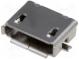 Zásuvka  USB AB micro  SMT  PIN  5  V  USB 2.0  pozlátený