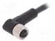 Pripájací kábel  M8  PIN  4  úhlový  10m  zástrčka  60VAC  4A  PUR