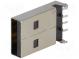 Zástrčka  USB A  na PCB  SMT  PIN  4  vodorovné  V  USB 2.0