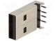 Zástrčka  USB A  na PCB  THT  PIN  4  uhlové, 90°  V  USB 2.0