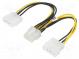 Kábel  napájací  Molex samec x2,PCI-E 8pin samica  0,15m