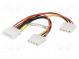 Kábel  napájací  Molex vidlica,Molex samica x2  0,16m
