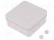 Kryt  prepojovacia skrinka  X 85mm  Y 85mm  Z 37mm  polypropylén