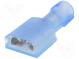 Faston  plochý  6,3mm  0,8mm  samica  1,25÷2mm2  krimpovacie  modrý