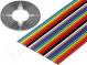 Vodič  plochý kábel  1,27mm  licna  Cu  14x28AWG  PVC  49V  30,5m