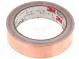 Páska  elektricky vodivá  W  25mm  L  16,5m  Thk  0,066mm  meď  UL510