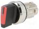 Prepínač  otočný  Stab.pol  1  22mm  červená  IP67  pol  2  Ø22mm