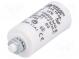 Kondenzátor  pre motory, pracovný  5uF  425VAC  Ø28x55mm  ±5%