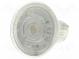 LED lampa  biela neutrálna  GU10  230VAC  350lm  P  4,3W  36°  4000K