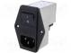 Konektor  napájacie AC  zásuvka  vidlica  6A  250VAC  IEC 60320