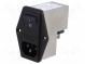 Konektor  napájacie AC  zásuvka  vidlica  10A  250VAC  IEC 60320
