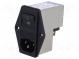 Konektor  napájacie AC  zásuvka  vidlica  6A  250VAC  IEC 60320
