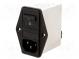 Konektor  napájacie AC  zásuvka  vidlica  2A  250VAC  IEC 60320