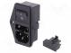 Konektor  napájacie AC  zásuvka  vidlica  10A  250VAC  IEC 60320