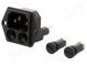 Konektor  napájacie AC  zásuvka  vidlica  10A  250VAC  IEC 60320