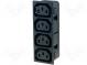 Konektor  napájacie AC  rozdvojka  10A  250VAC  IEC 60320  C13 (F)