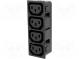 Konektor  napájacie AC  rozdvojka  10A  250VAC  IEC 60320  C13 (F)