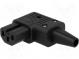Konektor  napájacie AC  zástrčka  zásuvka  10A  250VAC  IEC 60320
