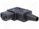 Konektor  napájacie AC  zástrčka  zásuvka  10A  250VAC  IEC 60320