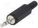 Zástrčka  Jack 3,5mm  vidlica  stereo  priamy  na kábel  4mm