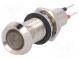 Kontrolka  LED  vydutá  12VDC  Otv  Ø8,1mm  IP67  mosadz  ØLED  7mm