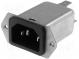 Konektor  napájacie AC  zásuvka  vidlica  4A  250VAC  IEC 60320