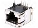 Zásuvka  RJ45  PIN  8  Usporiad.kol  8p8c  THT  na PCB