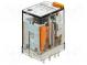 Relé  elektromagnetické  DPDT  Ucievky 110VAC  10A/250VAC  4kΩ